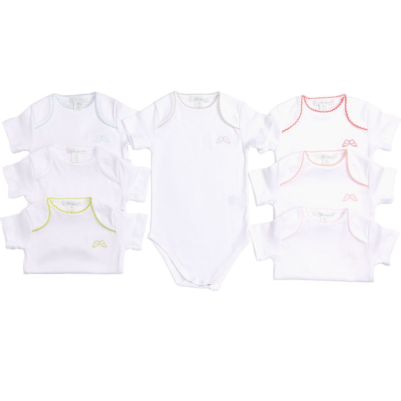 Picot Onesies, Set of 7