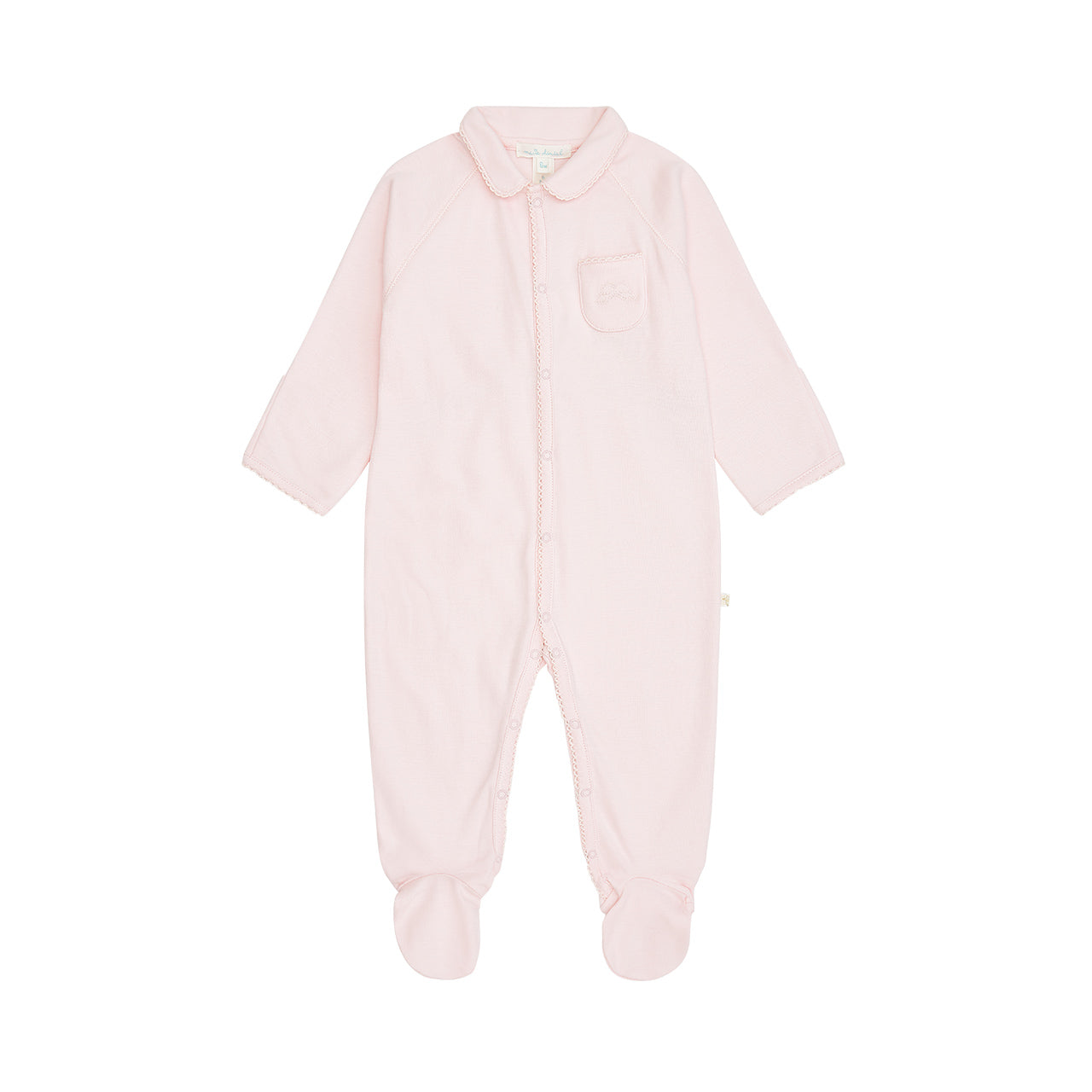 Angel Wing Sleepsuit With Mittens in Pink