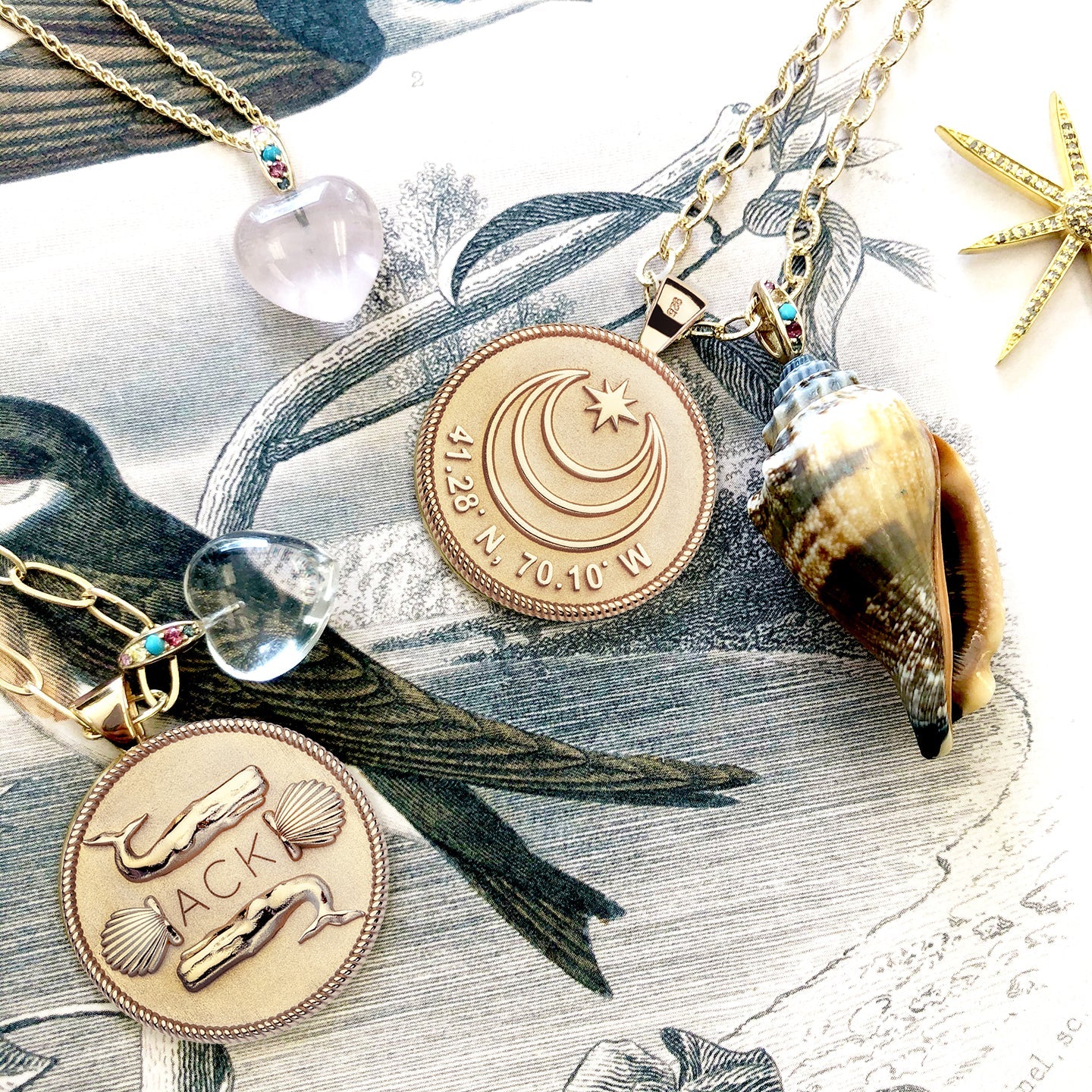 Nantucket JW Original Pendant Coin Necklace