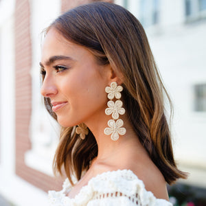 Rattan Flower Earring