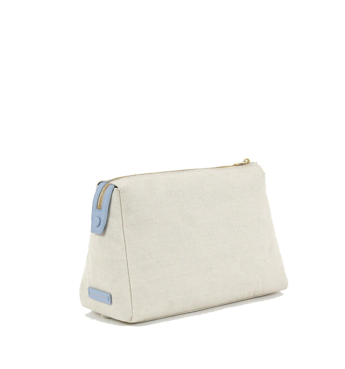 Small Clutch Bag Canvas White and Leather White