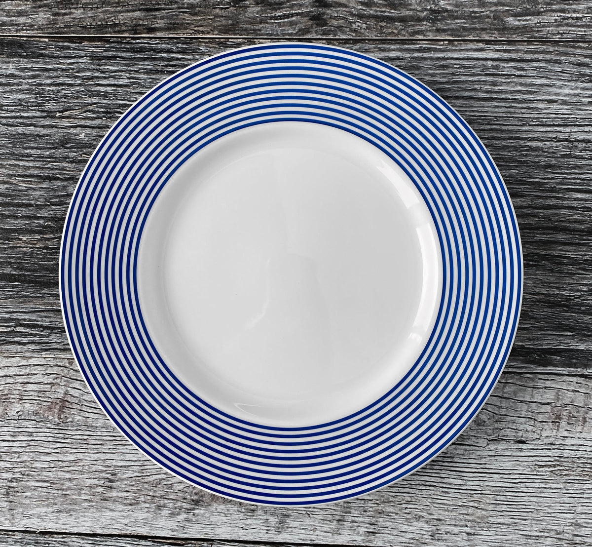 Newport Racing Stripe Rimmed Salad Plate - Caskata