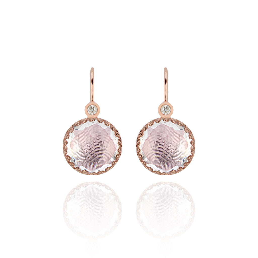 Small Olivia Button Diamond Earrings