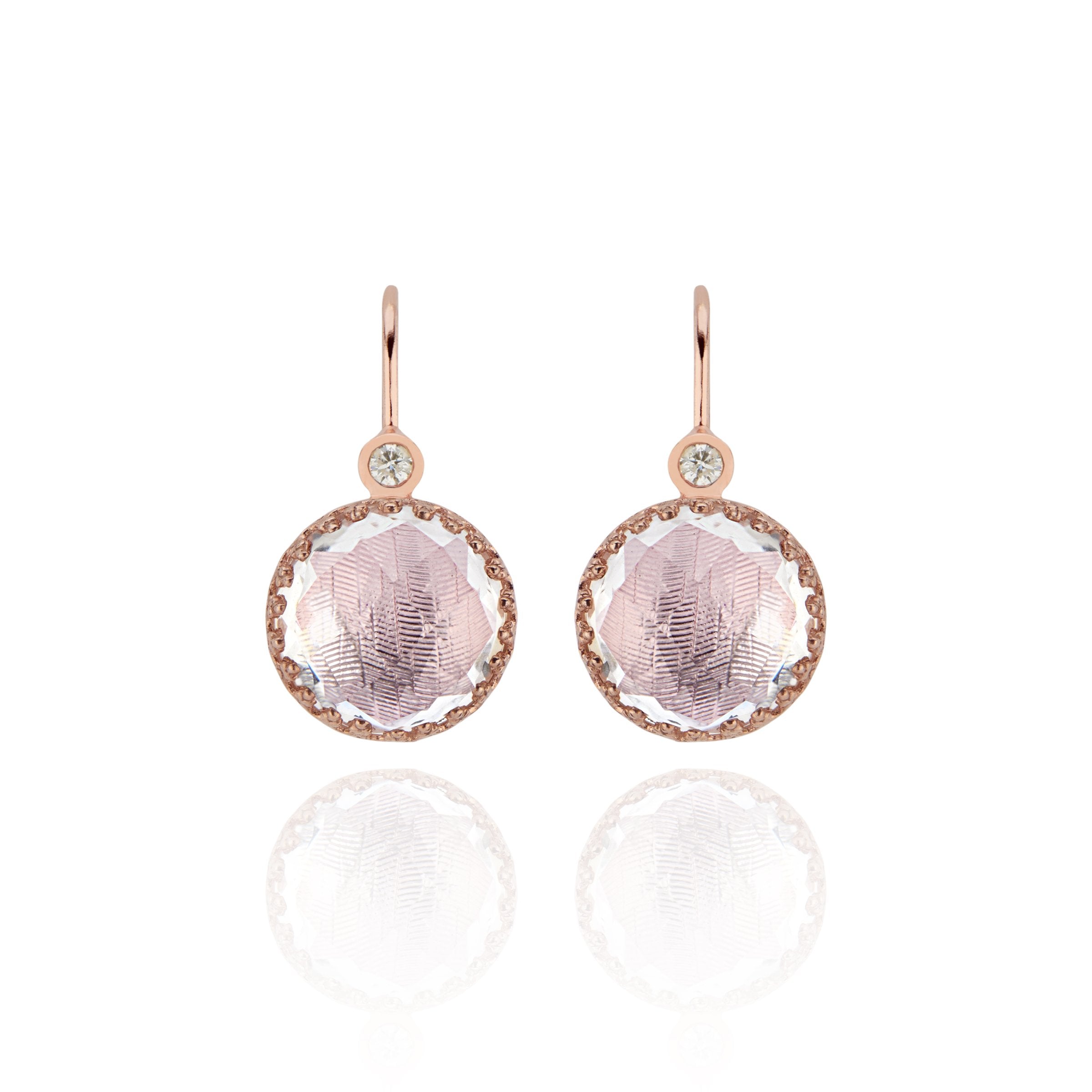 Small Olivia Button Diamond Earrings