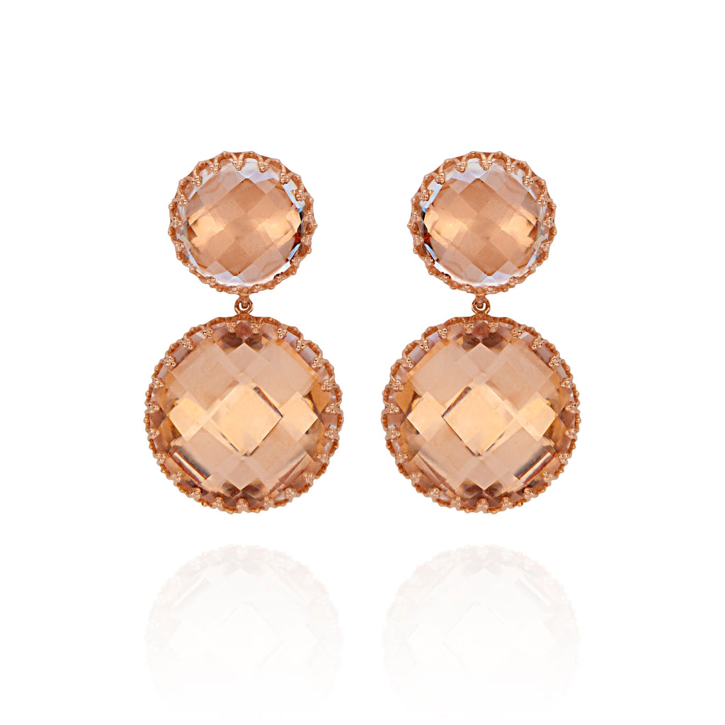 Olivia Large Day Night Earrings in Copper