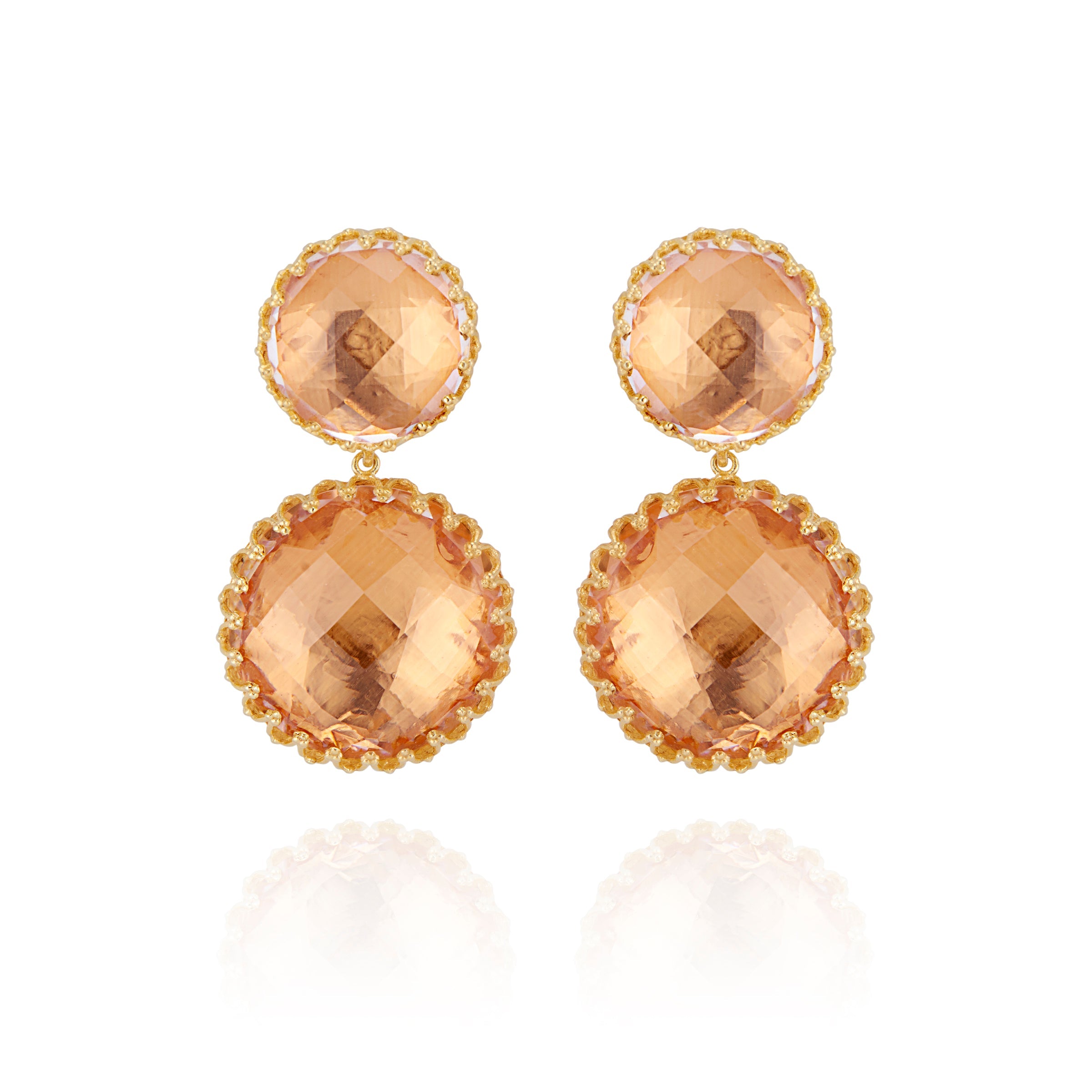 Olivia Large Day Night Earrings in Copper