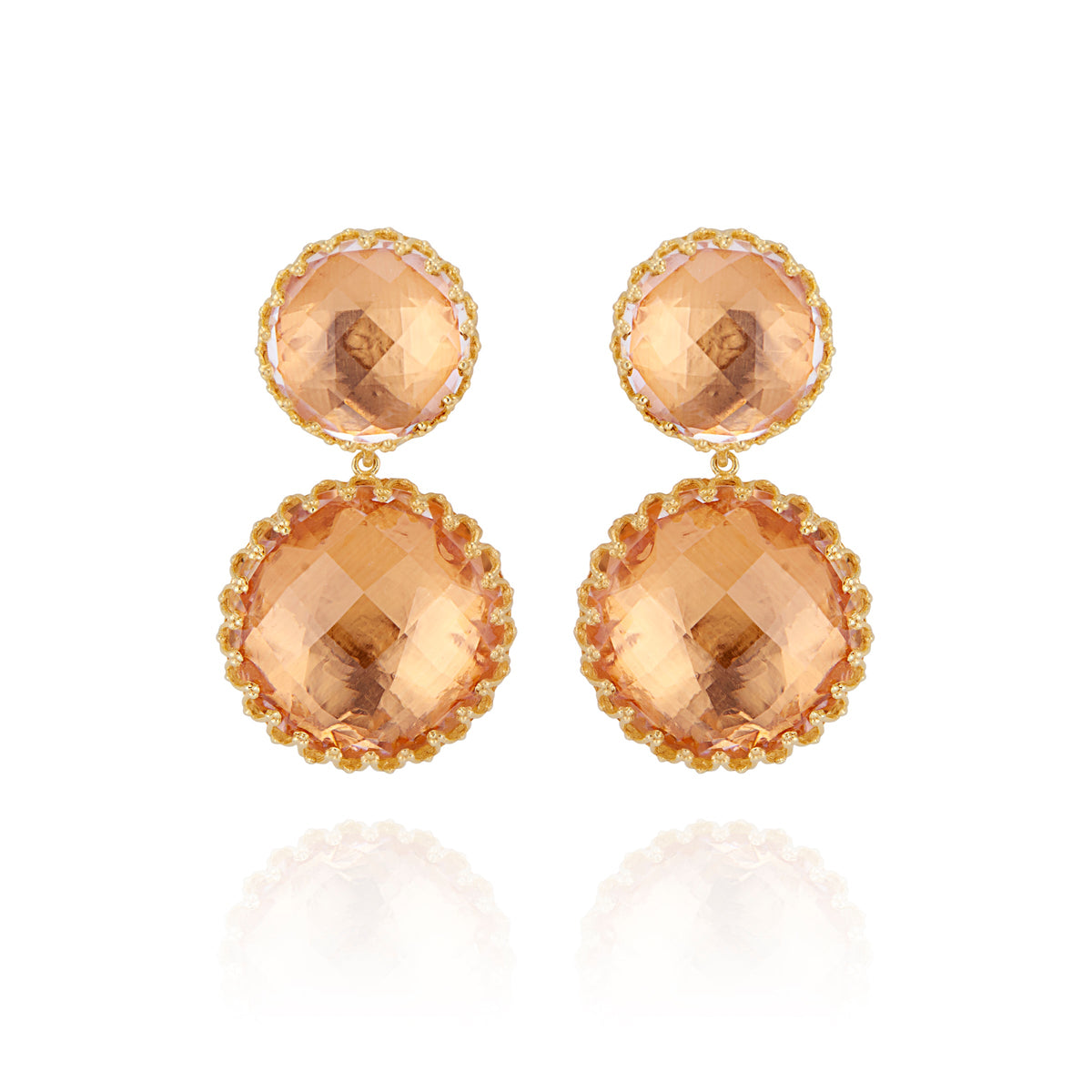 Olivia Large Day Night Earrings in Copper