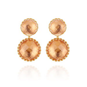 Olivia Large Day Night Earrings in Copper