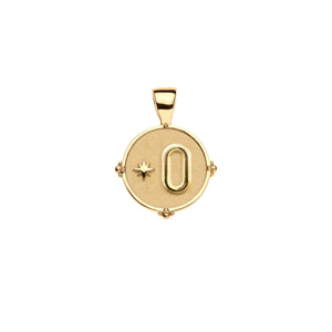 JW Letter Coin Pendant Necklace