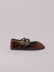 Double Lace Flat in Brownie