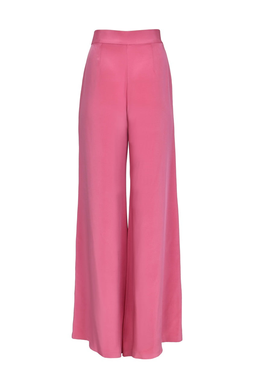 Olmo Pleated Crepe Pants in Pink