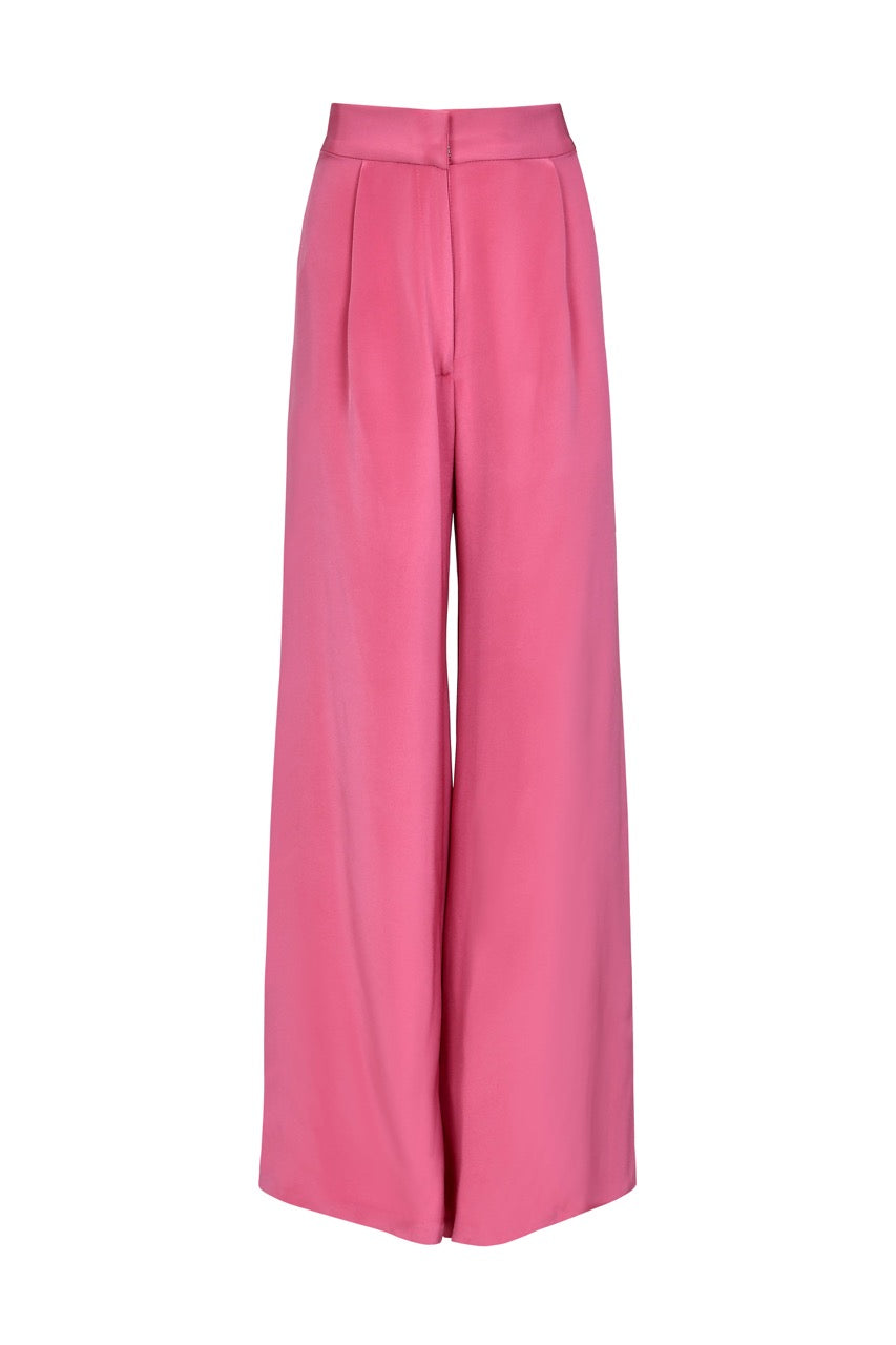 Olmo Pleated Crepe Pants in Pink