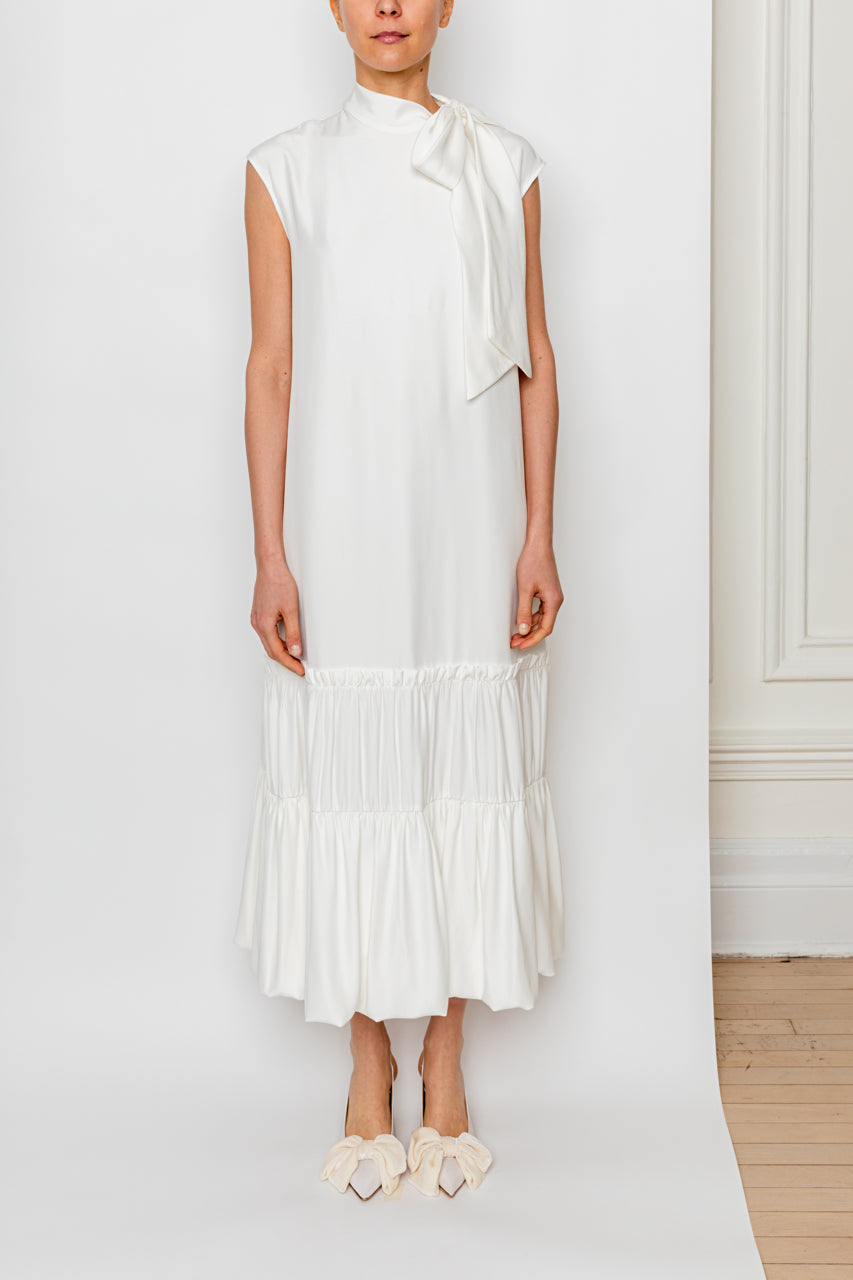 Bettina Dress in Buttermilk White