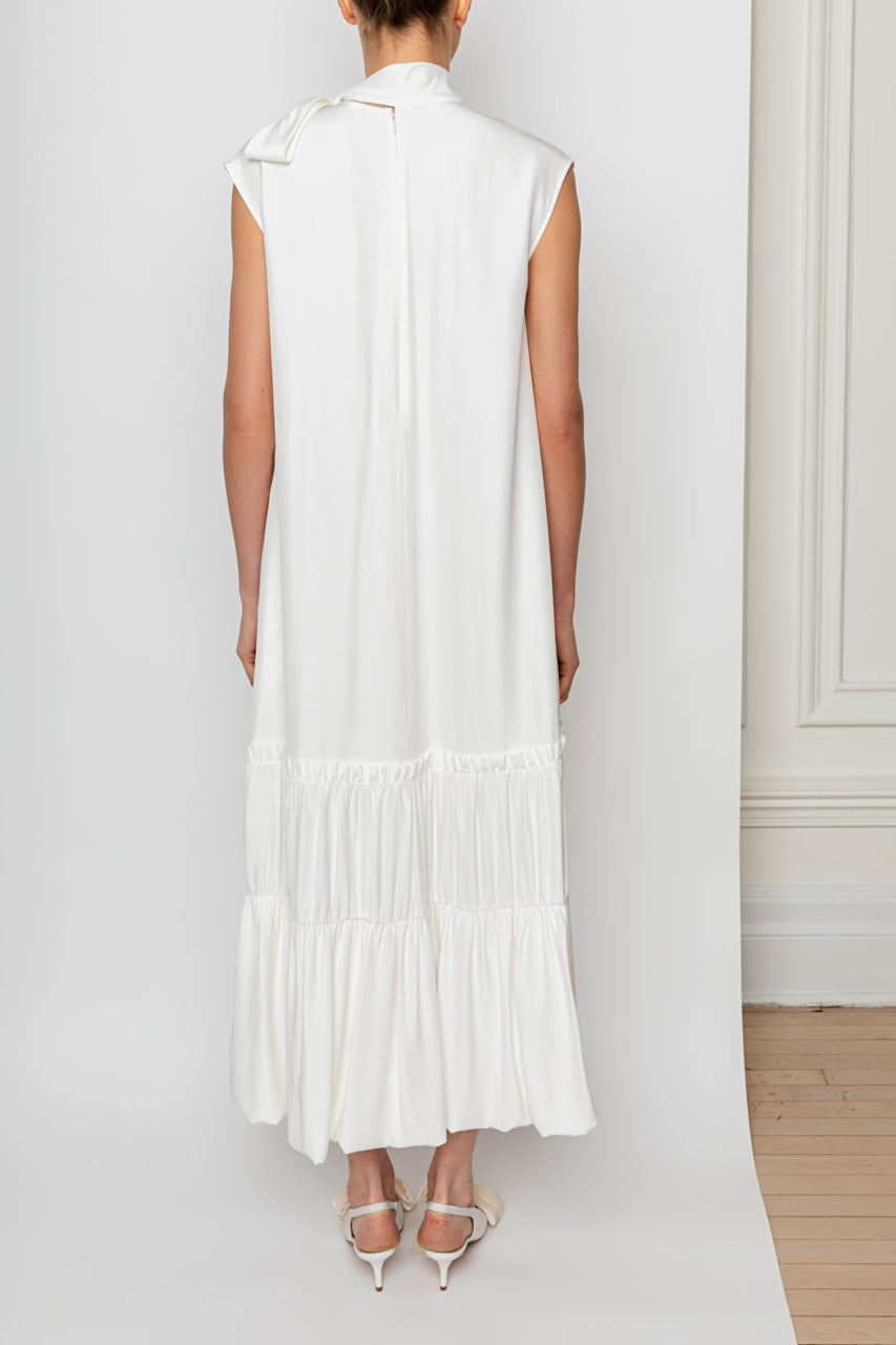 Bettina Dress in Buttermilk White