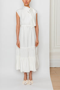 Bettina Dress in Buttermilk White