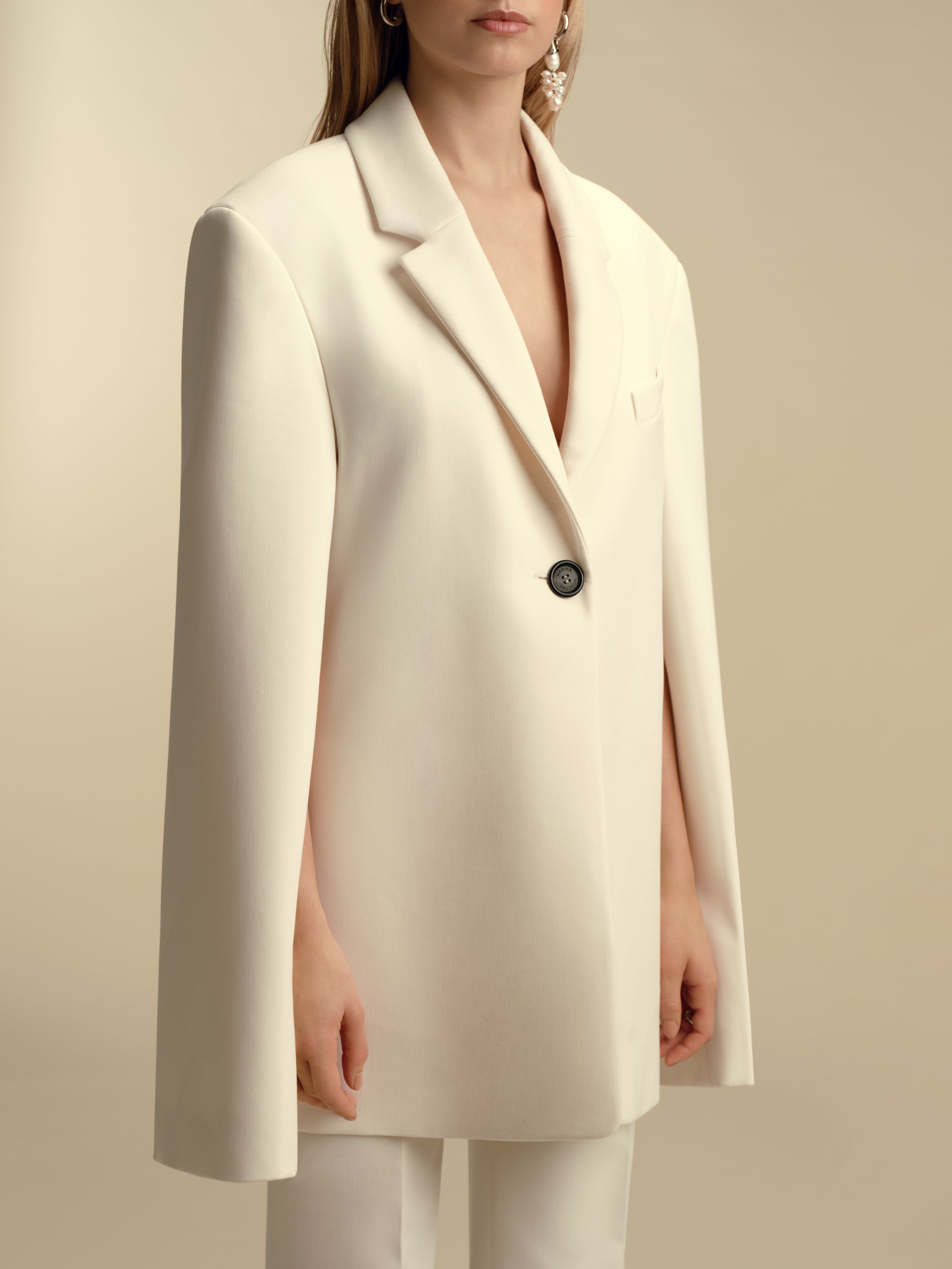 Boyfriend Blazer with Cape Sleeve