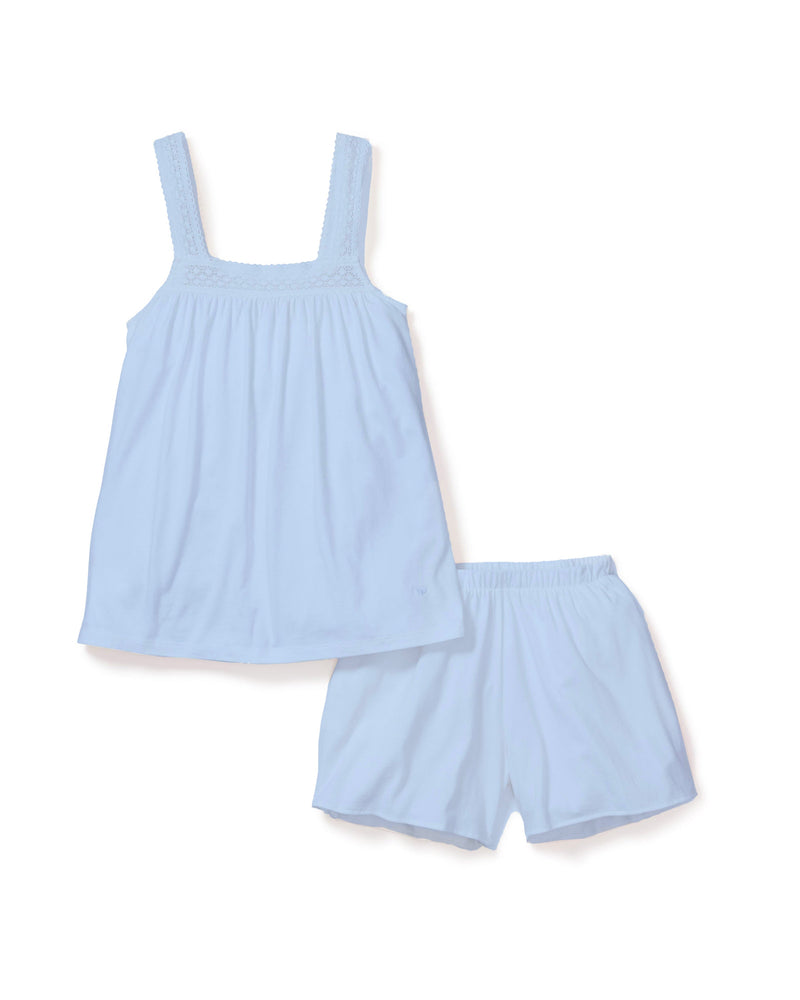 Women’s Luxe Pima Cotton Periwinkle Camille Short Set