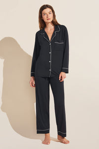 Gisele Long PJ Set in Black/Sorbet