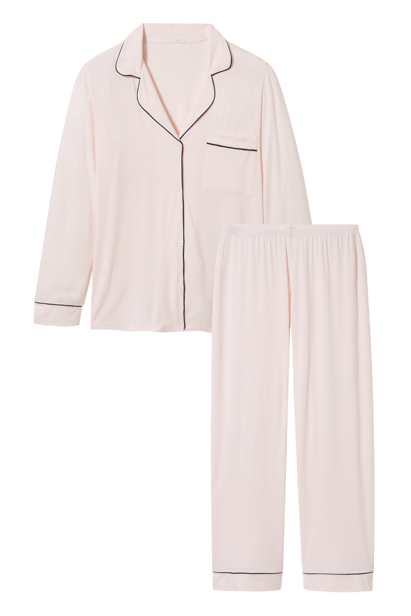 Gisele Long PJ Set in Sorbet/Black