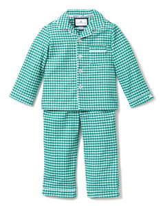 Children’s Green Gingham Classic Flannel Pajamas
