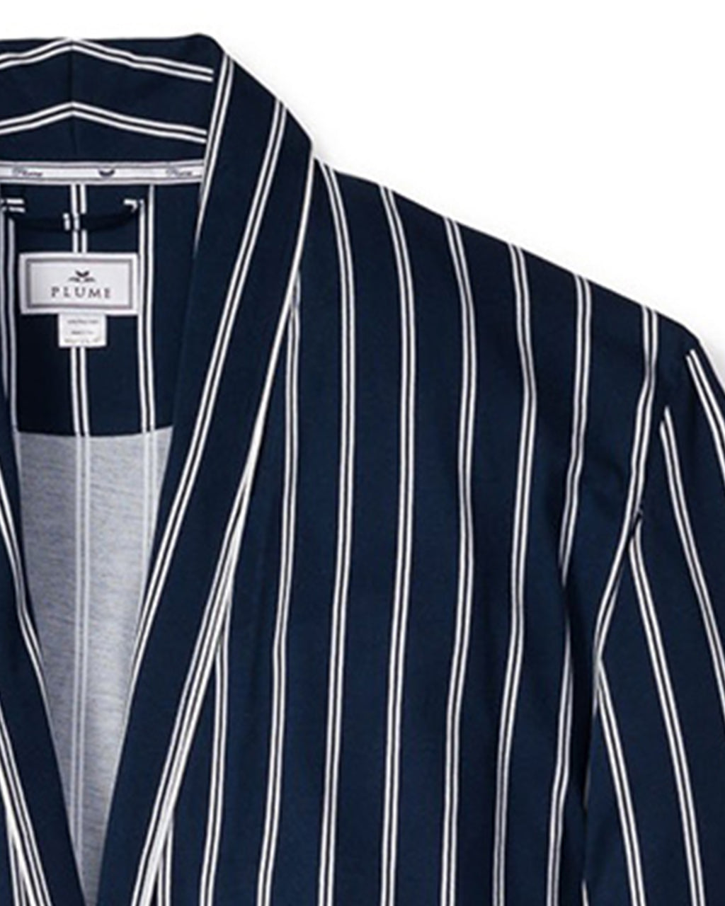 Men’s Grant Pinstripe Pima Cotton Robe
