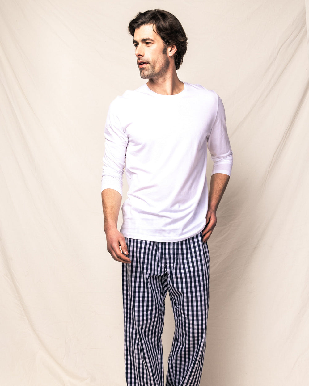 Pima Cotton Men’s White Crew Neck Top