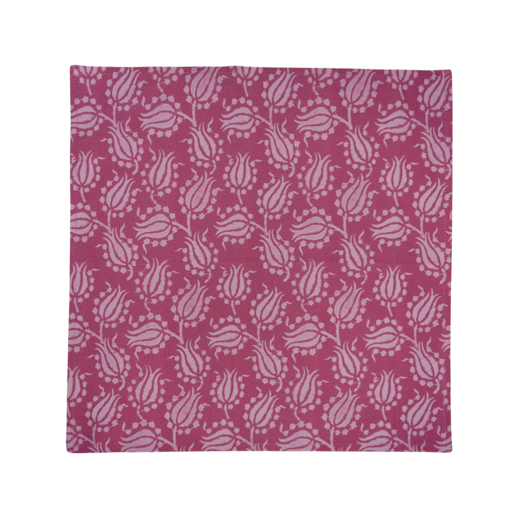 Pink Tulip Napkins, Set of 4