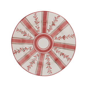 Rose Stripe Dinner Plate