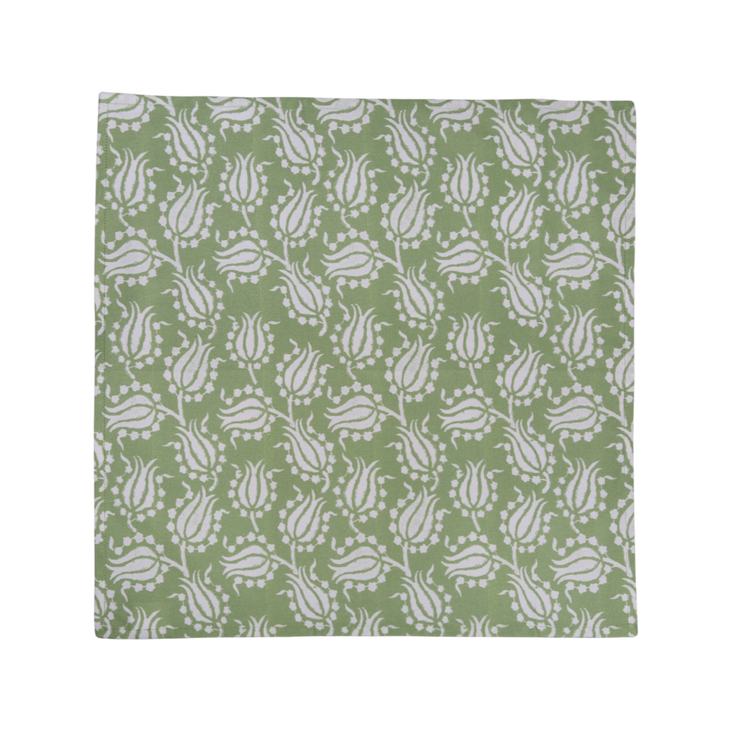 Green Tulip Napkins, Set of 4