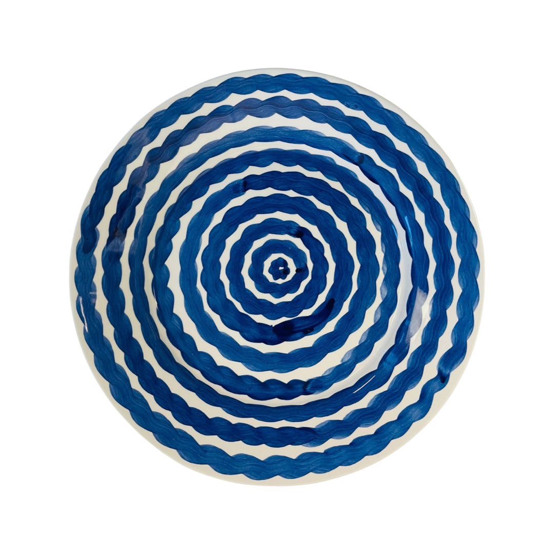 Cobalt Squiggle Dinner Plate