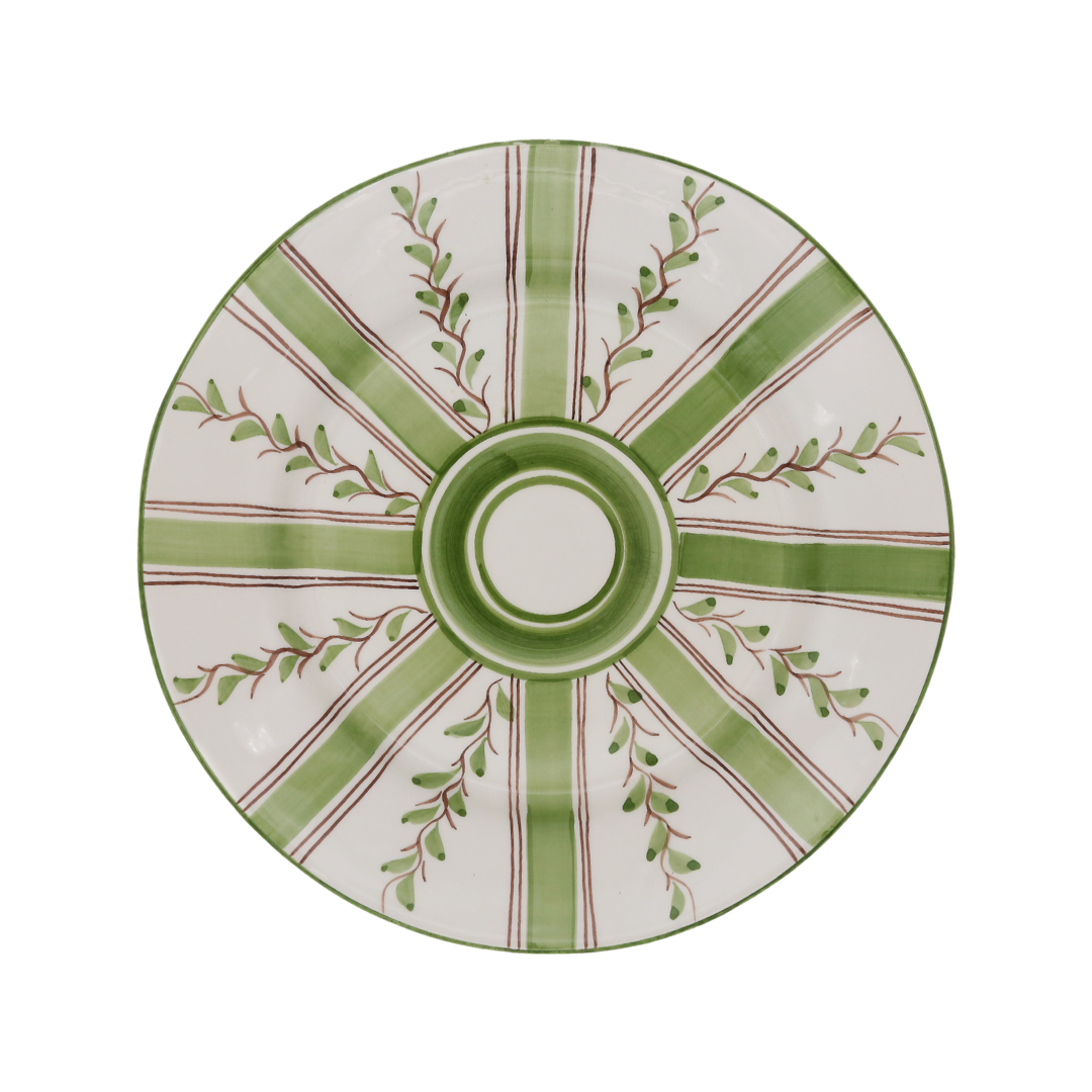 Olive Stripe Dinner Plate