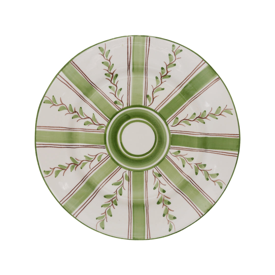 Olive Stripe Dinner Plate