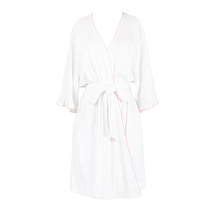 Liza Pointelle Cotton Robe