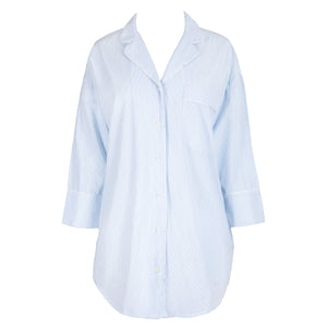 Pinstripe Cotton Boyfriend Shirt