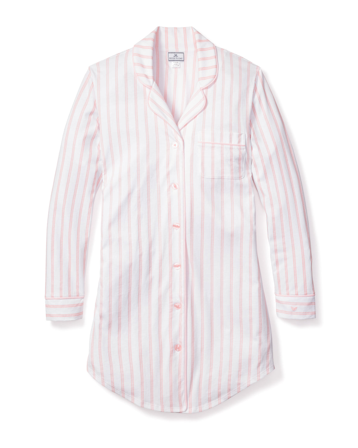 Women's Luxe Pima Pink Stripe Nightshirt