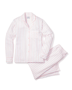 Women's Luxe Pima Pink Stripe Pajama Set