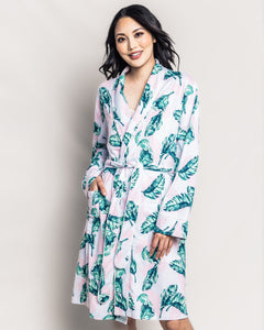 Women's Luxe Pima Cotton St. Tropez Palms Robe
