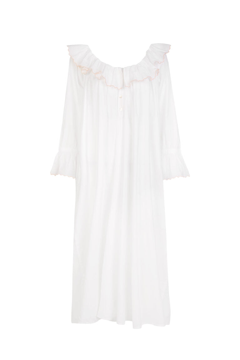 White cotton oversized nightgown