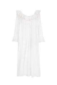 White cotton oversized nightgown