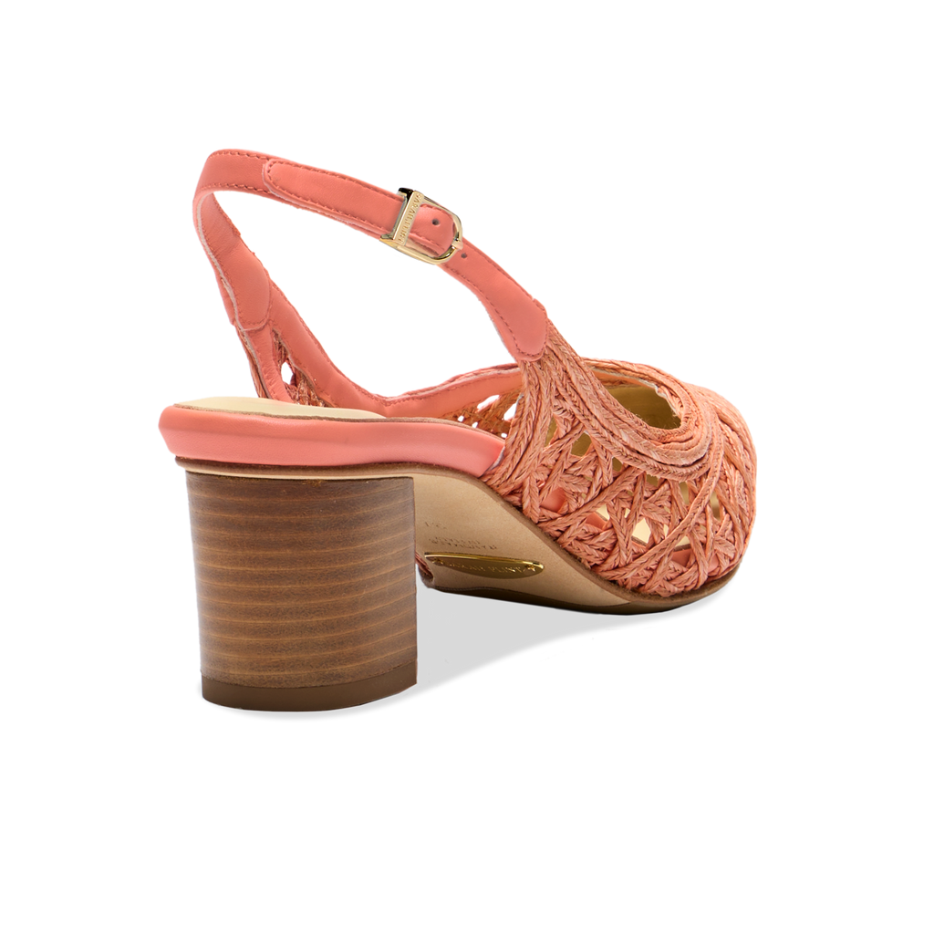 Parker Sling 50 in Coral Raffia