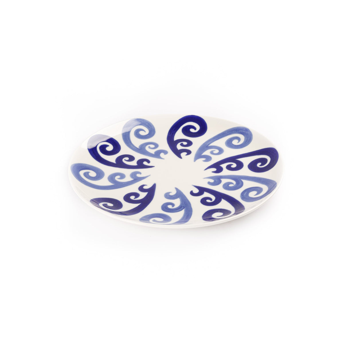 Athenee Two Tone Blue Peacock Dinner Plate