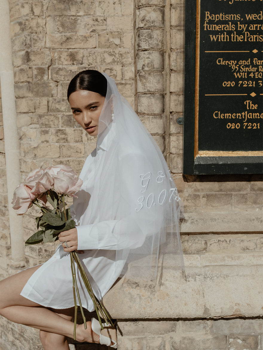 veil for midi wedding dress Veil Haven Bridal Dress Teuta Matoshi