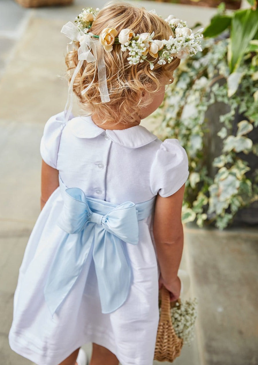Peter Pan Formal Dress in Special Occasion White