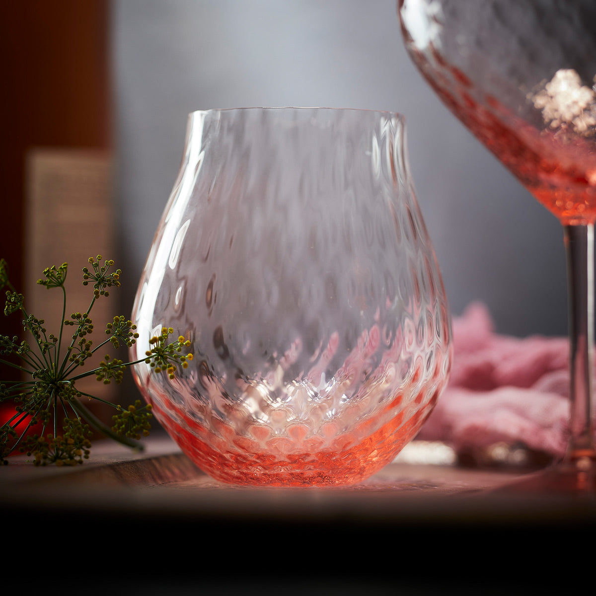 Caskata Lucy Stemless Wine Glasses - Set of 2 - The Pink Daisy