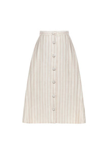 Dorothy Striped Tea-Length Skirt