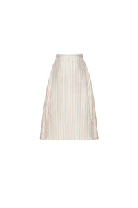 Dorothy Striped Tea-Length Skirt