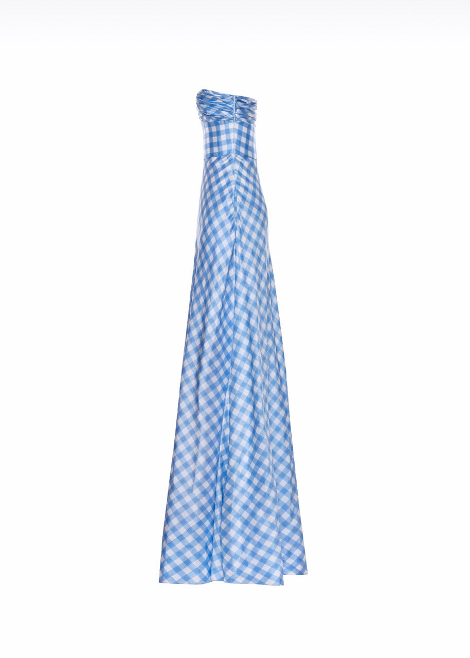 Emilie Cornflower Gingham Gown Cornflower Blue and White Gingham / US 12 Emilie Cornflower Gingham Gown Cornflower Blue and White Gingham / US 12