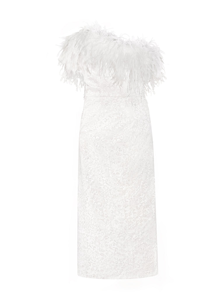 Exclusive Kady Wool-Silk Midi Dress | Designer Collection | Coveti