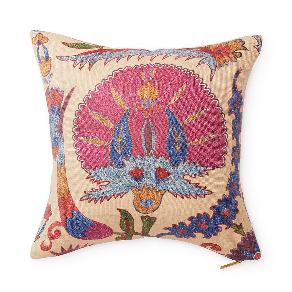 Bright Botanical Suzani Pillow Pillow St. Frank 