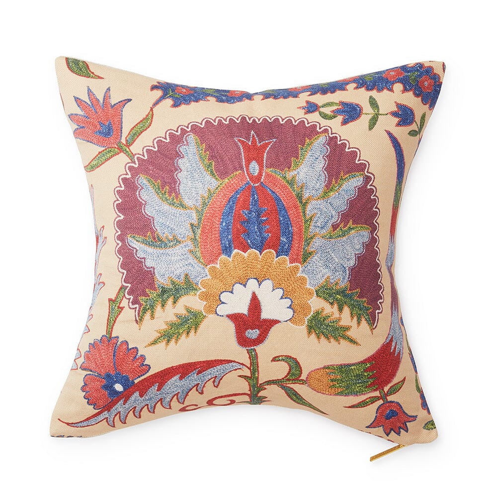 Bright Botanical Suzani Pillow Pillow St. Frank 